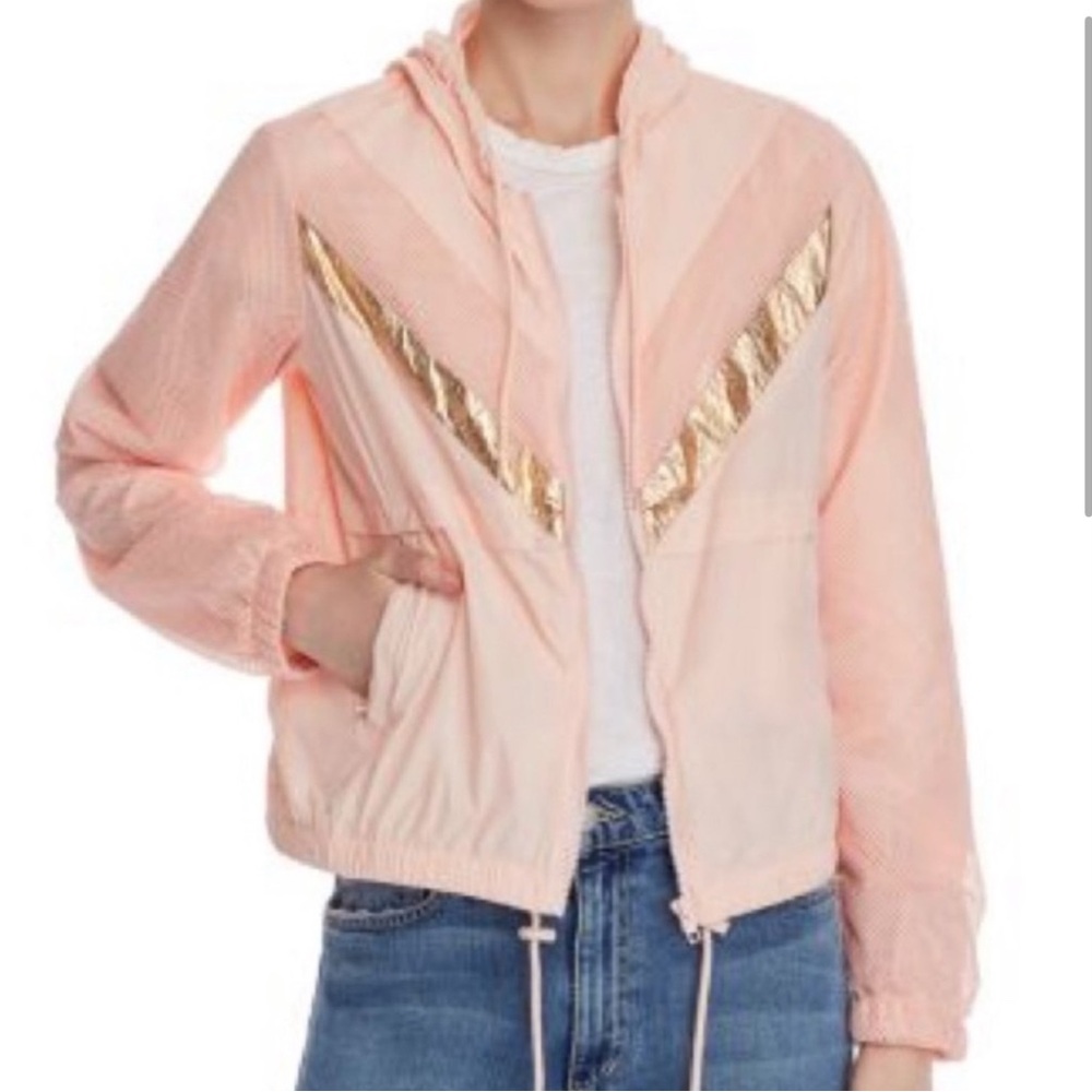 REVOLVE Generation Love Quincy Pink and Gold Track Windbreaker Jacket Tracksuit